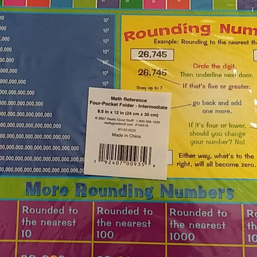 NWT Math Reference Four-Pocket Folder - Picture 8 of 8